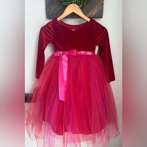 BOUTIQUE Kids Red and Pink Tulle Dress sz 6/7
